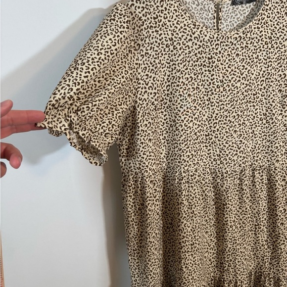 PrettyGarden Leopard Print Tiered Midi Dress – Size Large - Picture 3 of 10